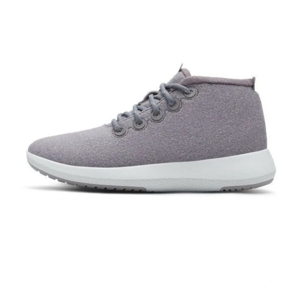 Allbirds women’s Wool Runner-Up Mizzle Light Gray high top shoes NIB - Picture 2 of 11